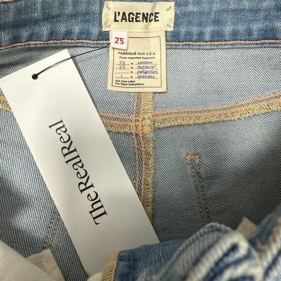 LAgence Womens Skinny Denim Jeans High-Rise Stretch Monique Light Blue Size 25 - Picture 5 of 7